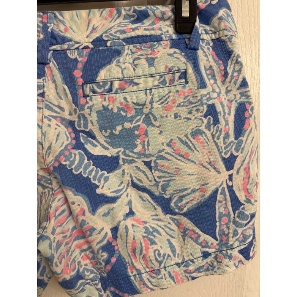 Lily Pulitzer Bay Blue Cotton Callahan Shorts Beach Golf Casual Women's 6 - Picture 6 of 16